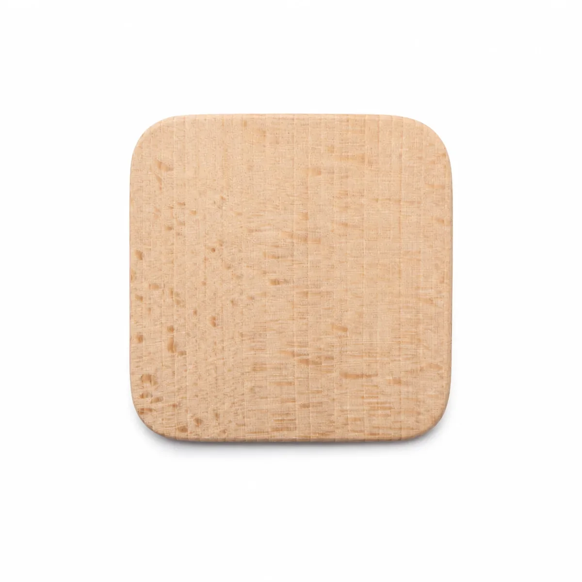 Kwadratowa podstawka pod kubek z drewna bukowego 10 × 10 cm z zaokrąglonymi rogami